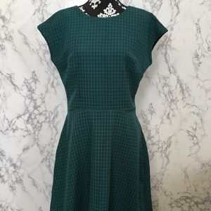 Edyn Miriam Dress in Pine w/ Yellow Checks